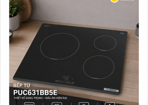Bếp từ 3 vùng nấu Bosch PUC631BB5E - Series 4 - Nhập khẩu Tây Ban Nha 